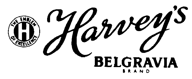 Trademark image for THE EMBLEM OF EXCELLENCE HARVEYS BELGRAVIA BRAND