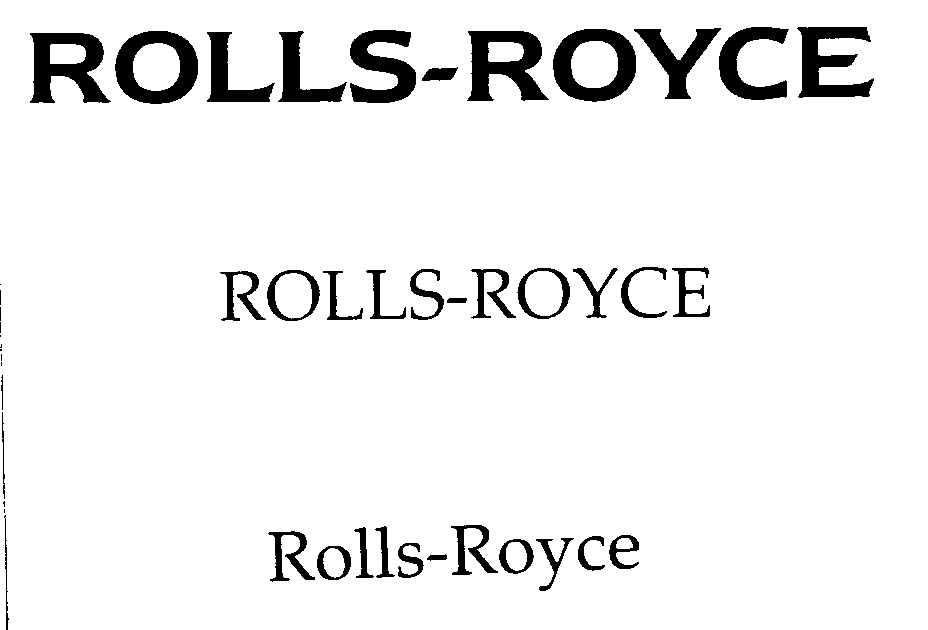 ROLLS-ROYCE — registered UK trademark image from the UK IPO
